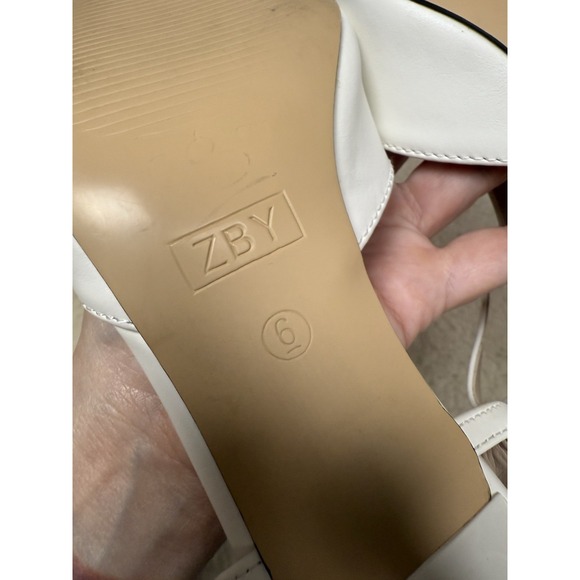 Coutgo Womens Kitten Heels Slingback Pumps Closed‎ Pointed Toe Two Tone Ankle 6 - Picture 8 of 10